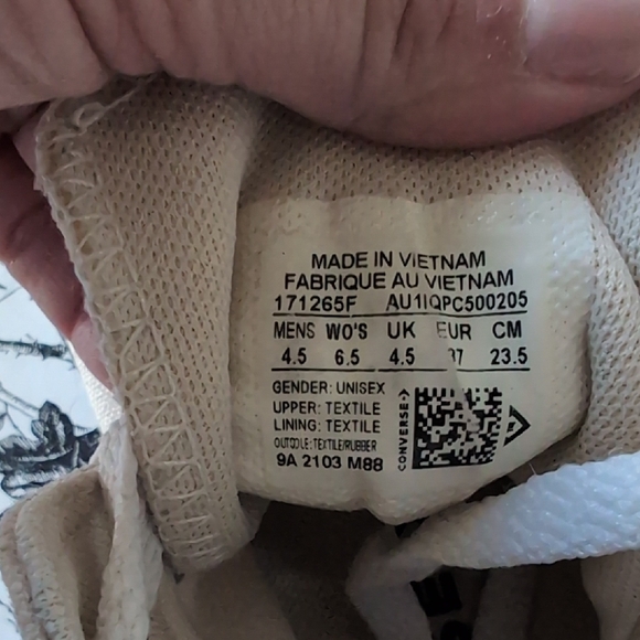 Converse Beige High-Top Sneakers - Picture 6 of 7